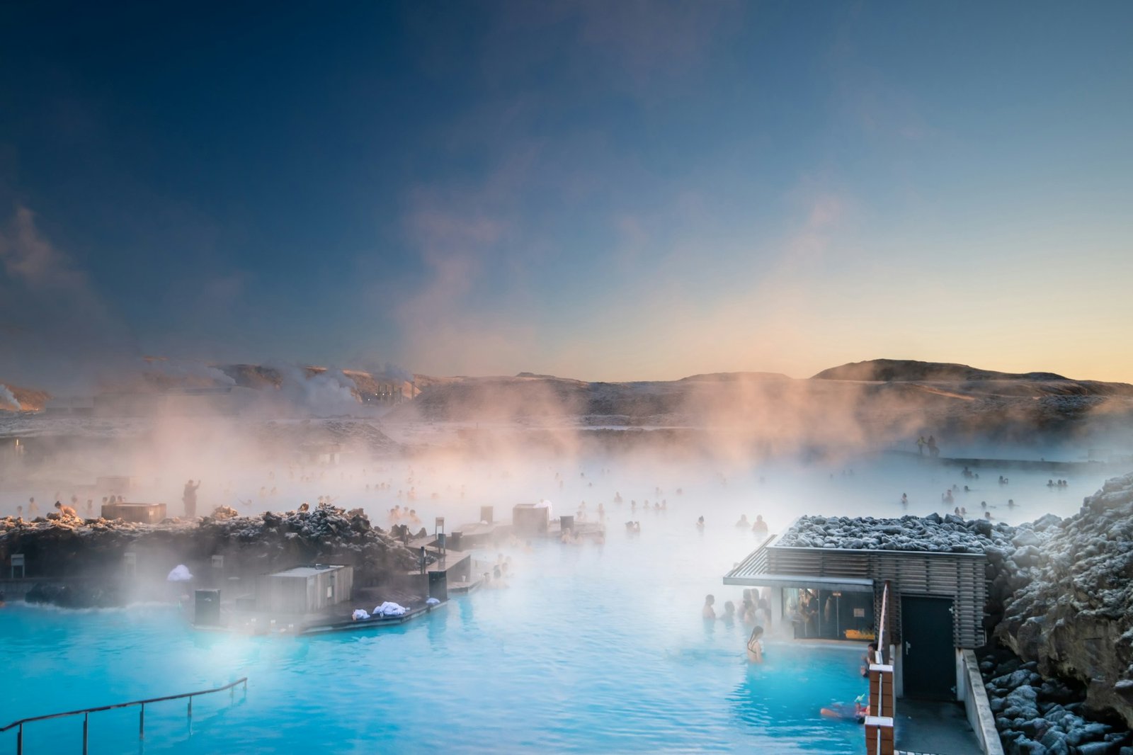 Blue lagoon hot spring geothermal spa in Iceland